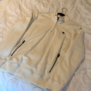 Off white heavyweight 1/4 zip